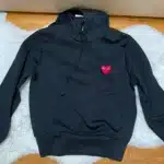 CDG With Small Red Heart Hoodie