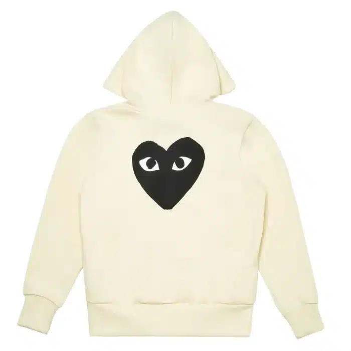 CDG Zip up With Large Heart on BackHoodie