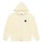 CDG Zip up With Large Heart on BackHoodie