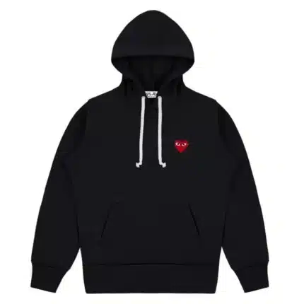 CDG Play Small Red Heart Printed Pullover Hoodie