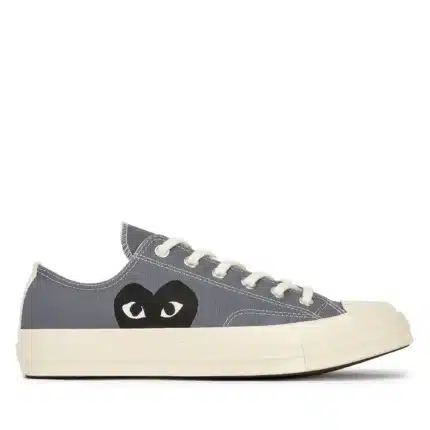 CDG Black Heart Grey Low Top Shoes