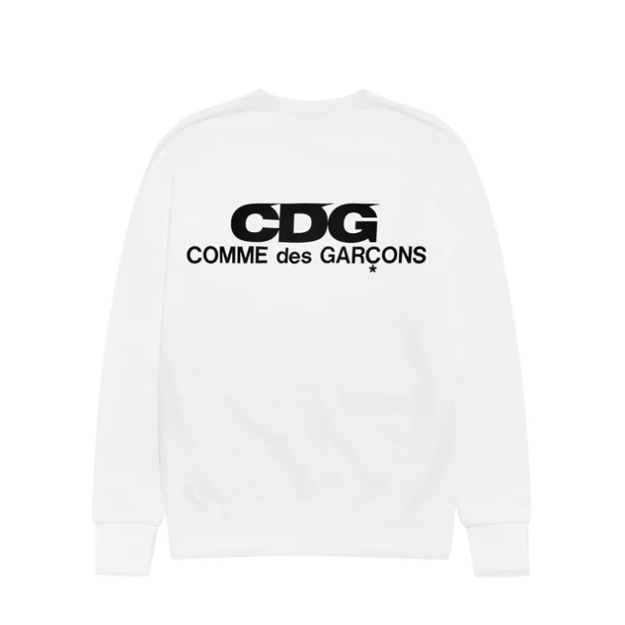 CDG Logo Crew Neck Sweatshirt White