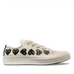 CDG Multi Black Heart Low Top Shoes