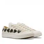 CDG Multi Black Heart Low Top Shoes
