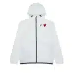 CDG Play X K-Way Full Zip White Jacket