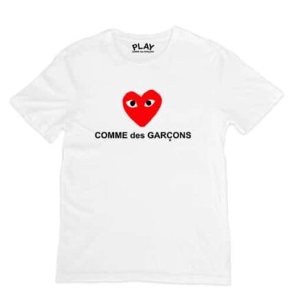 CDG Red Heart and Text T-shirt