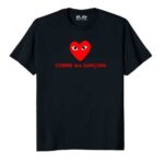 CDG Red Heart and Text T-shirt