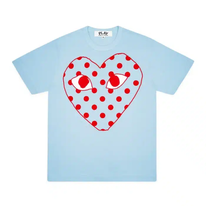 CDG Red Spotted Heart Screenprint T-Shirt