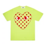 CDG Red Spotted Heart Screenprint T-Shirt