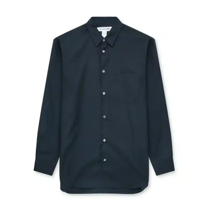 CDG Shirt Forever Classic Fit Woven Cotton Navy Shirt
