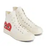 CDG White Bottom High Top Sneakers