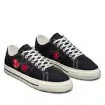 CDG x PLAY CONVERSE Red Heart One Star Black