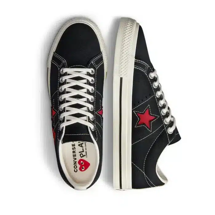 CDG x PLAY CONVERSE Red Heart One Star Black
