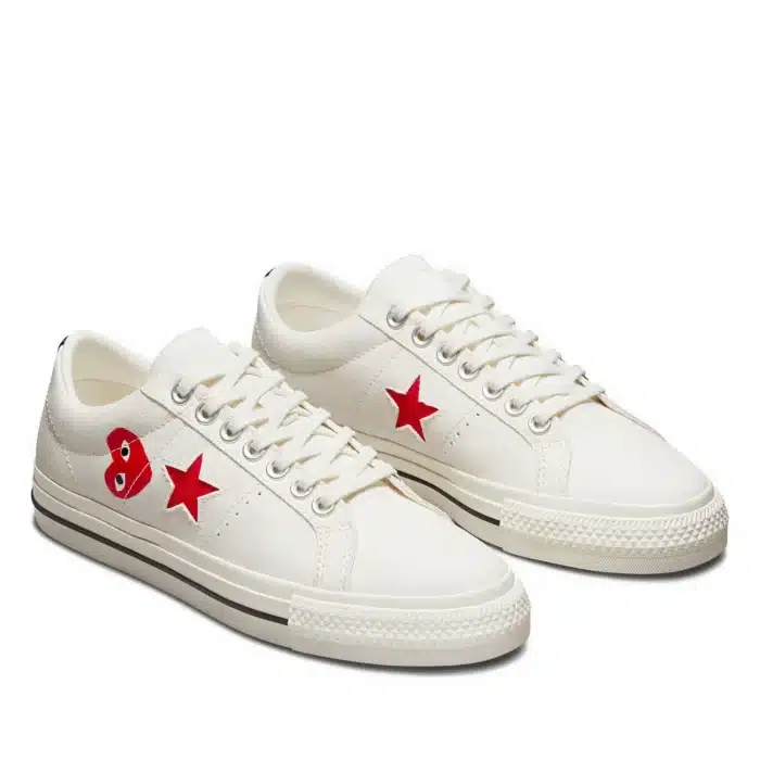 CDG x PLAY CONVERSE Red Heart One Star White
