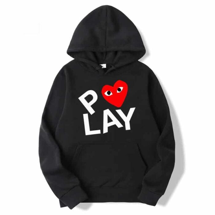 Comme Des Garcons Larg Play Heart Hoodie