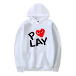 Comme Des Garcons Larg Play Heart Hoodie