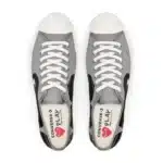PLAY CONVERSE Low Top Black Heart Jack Purcell Sneakers