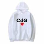 Play CDG Red Heart on Front Print Hoodie