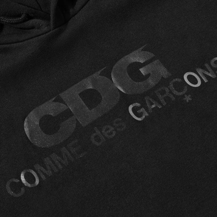 CDG Monochrome Logo Black Hoodie